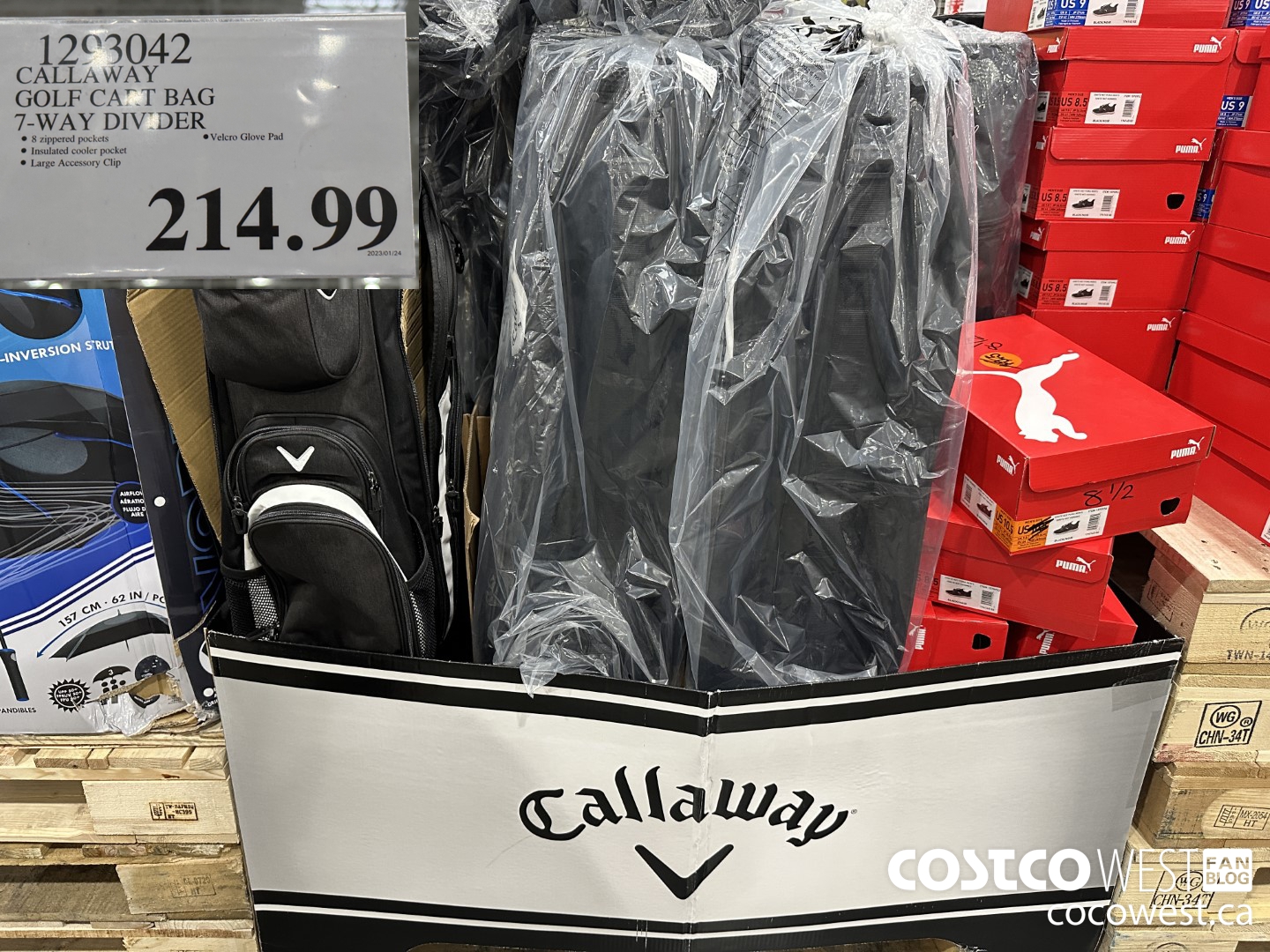 1293042 CALLAWAY GOLF CART BAG 7-WAY DIVIDER $214.99