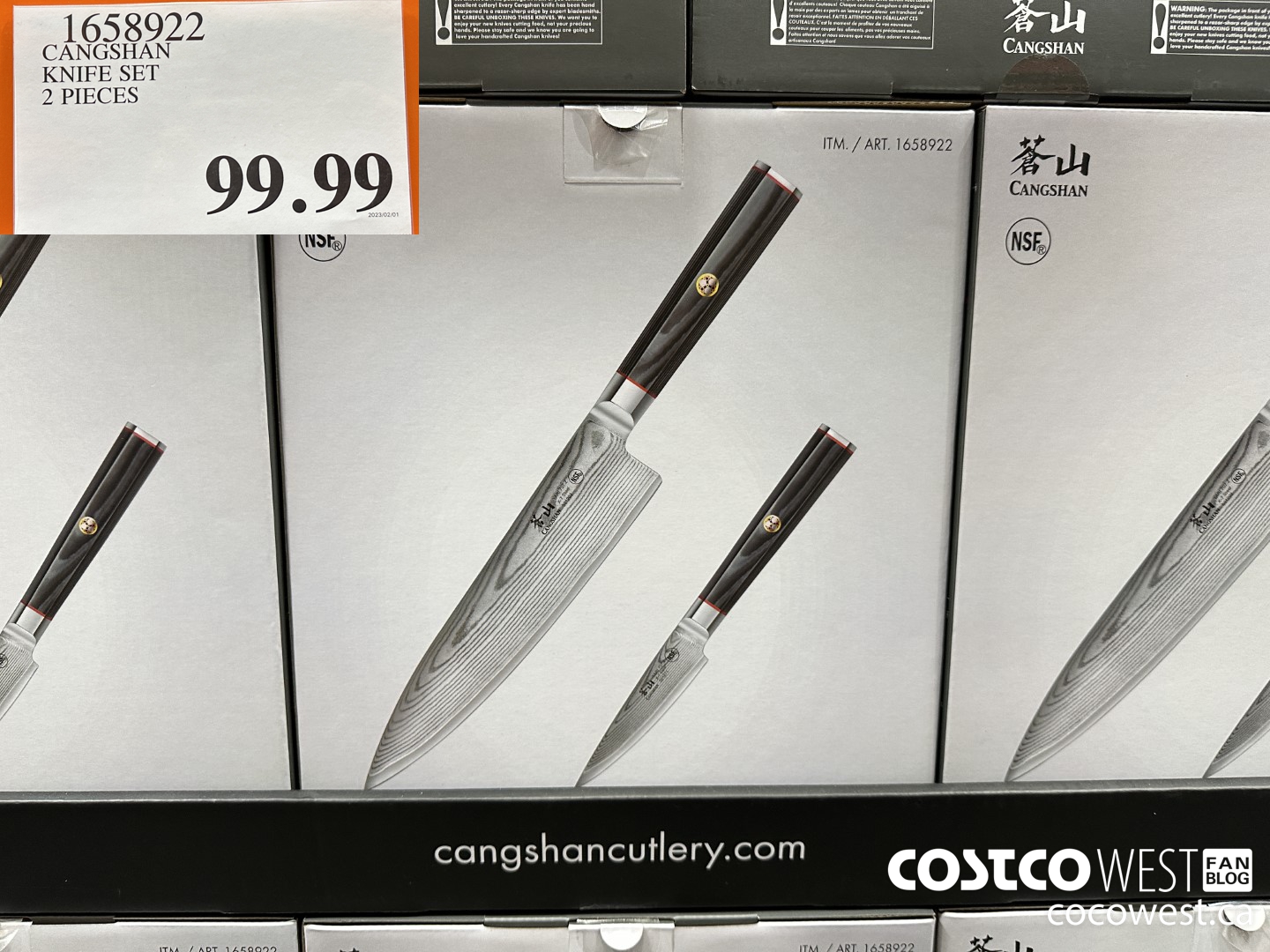 1658922 CANGSHAN KNIFE SET 2 PIECES $99.99