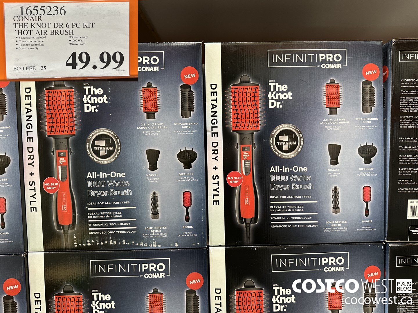 1655236 CONAIR THE KNOT DR 6 PC KIT HOT AIR BRUSH $49.99