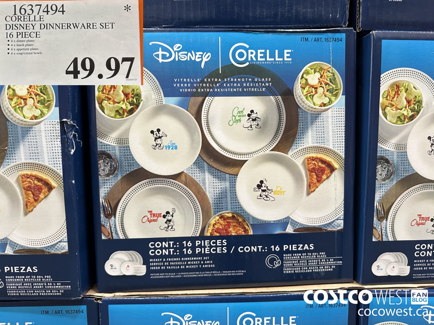 1637494 CORELLE DISNEY DINNERWARE SET 16 PIECE $49.97
