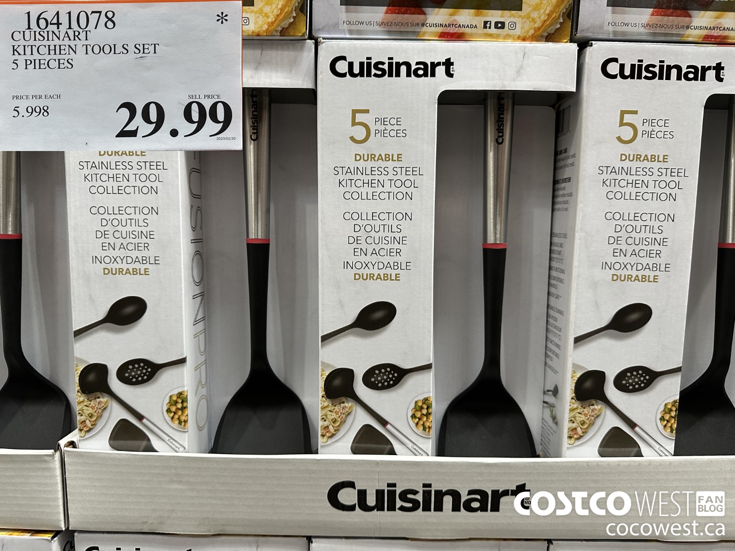 1641078 CUISINART KITCHEN TOOL SET 5 PIECES $29.99