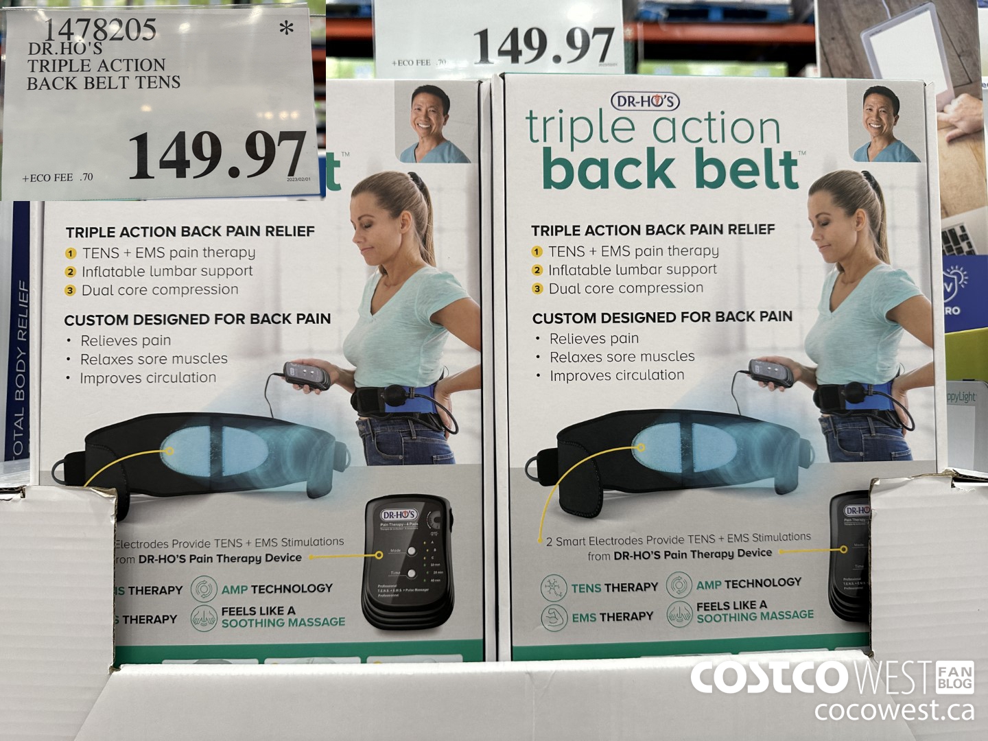 1478205 DR.HO'S TRIPLE ACTION BACK BELT TENS $149.97