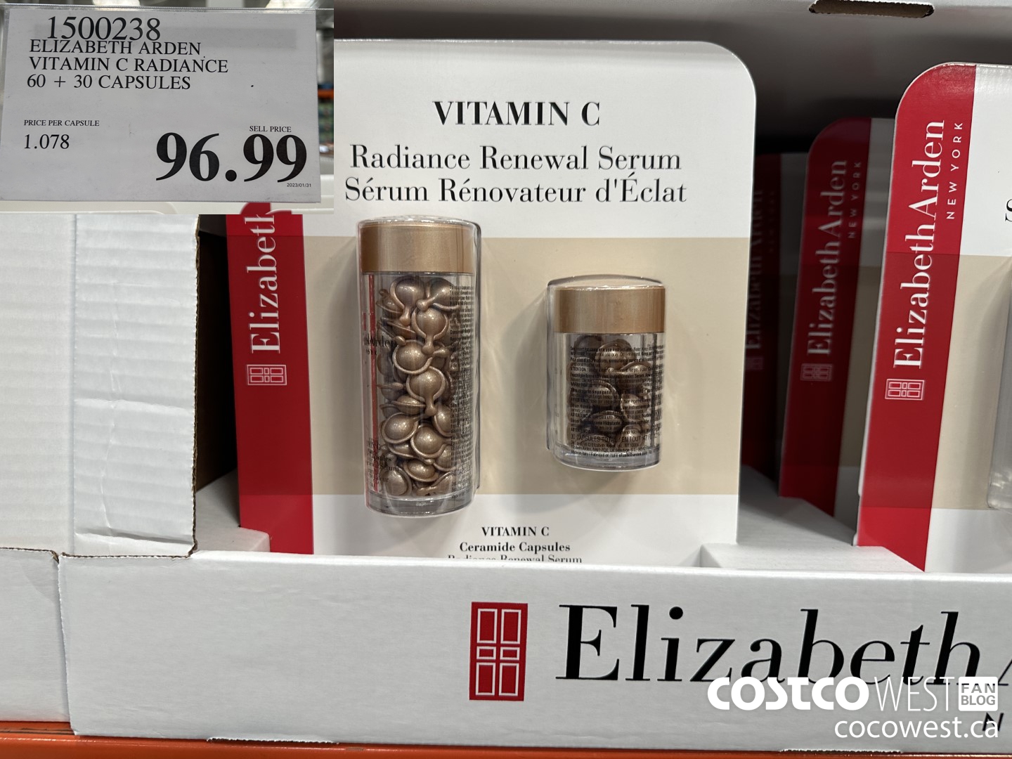 1500238 ELIZABETE ARDEN VITAMIN C RADIANCE 60 + 30 CAPSULES $96.99