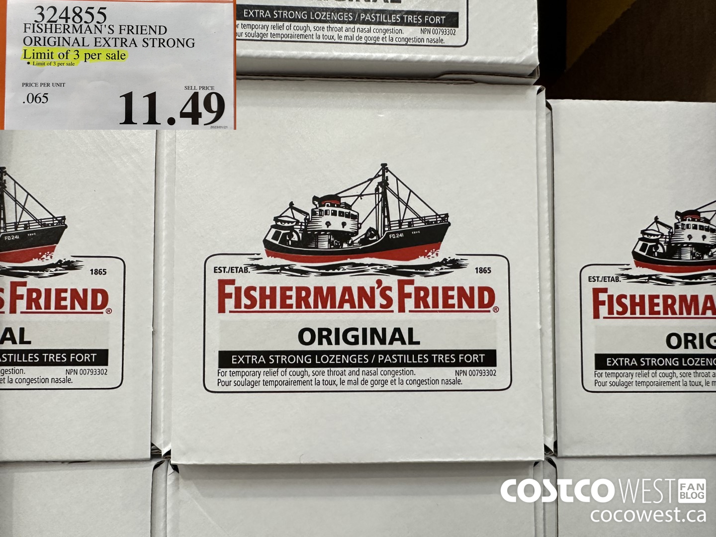 324855 FISHERMAN'S FRIEND ORIGINAL EXTRA STRONG $11.49