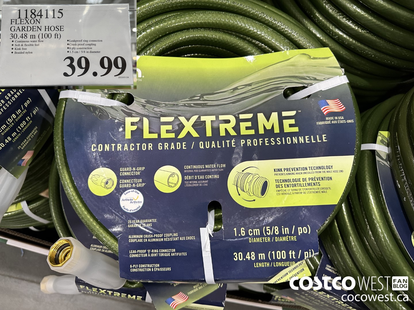 1184115 FLEXON GARDEN HOSE 30.48 M (100 FT) $39.99