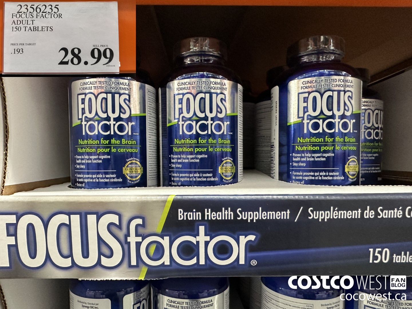 2356235 FOCUS FACTOR ADULT 150 TABLETS $28.99