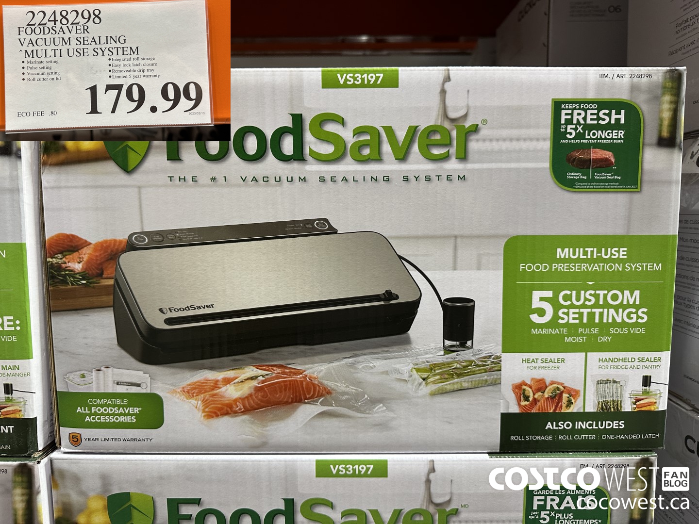 2248298 FOODSAVER VACUUM SEALING MULTI USE SYSTEM  $179.99