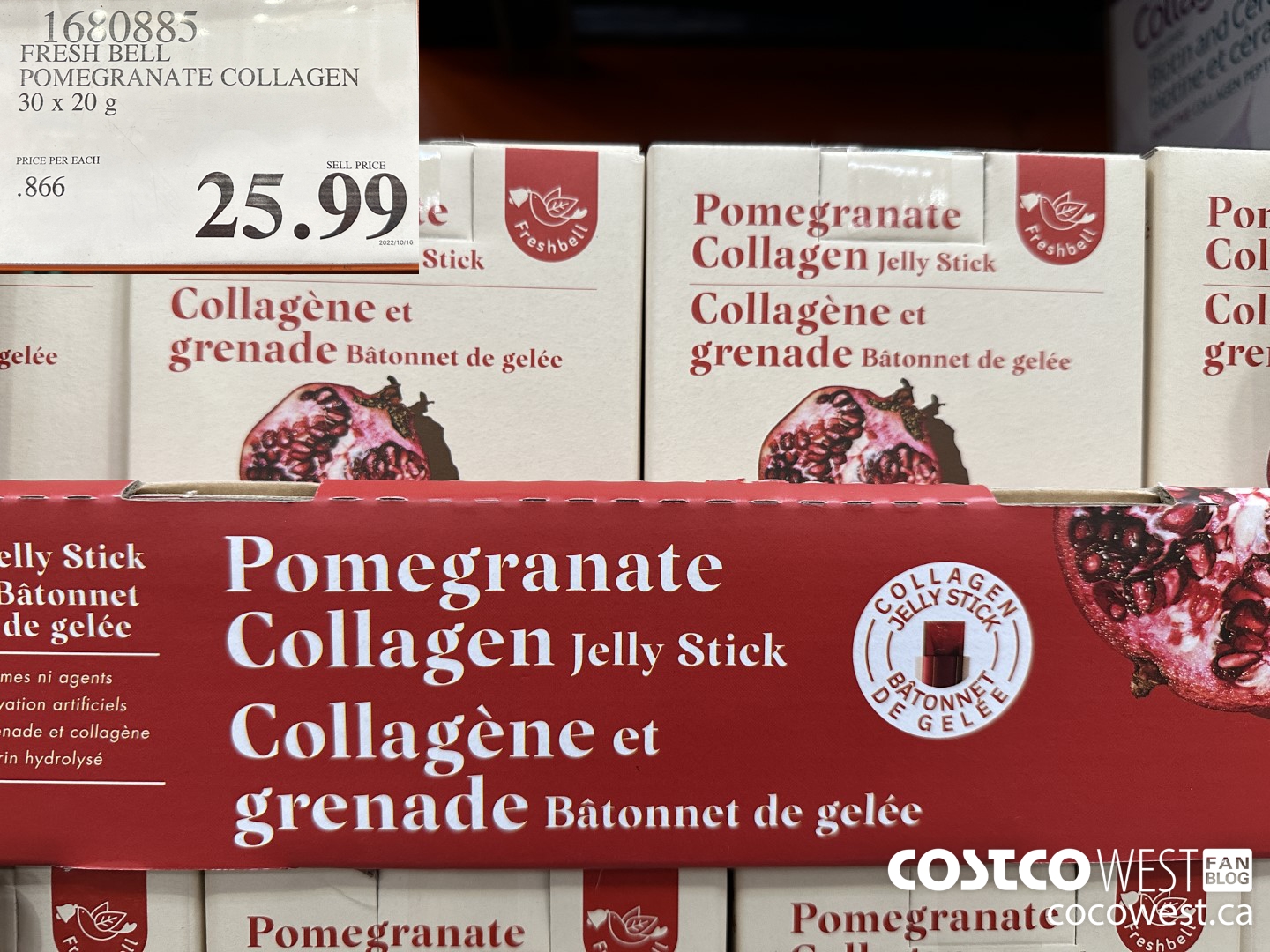 1680885 FRESH BELL POMEGRANATE COLLAGEN 30 X 20 G $25.99