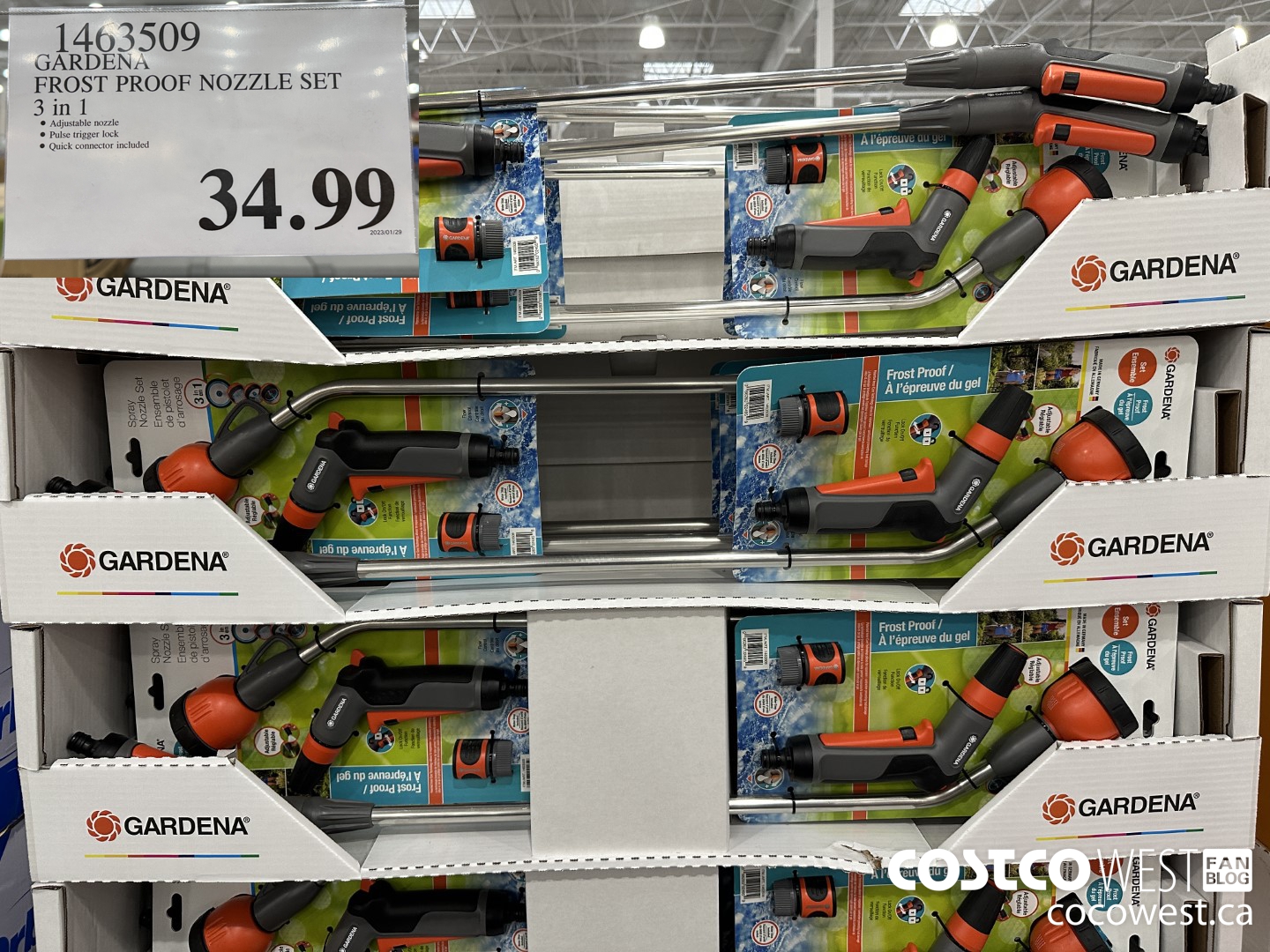 1463509 GARDENA FROST PROOF NOZZLE SET 3 IN 1  $34.99