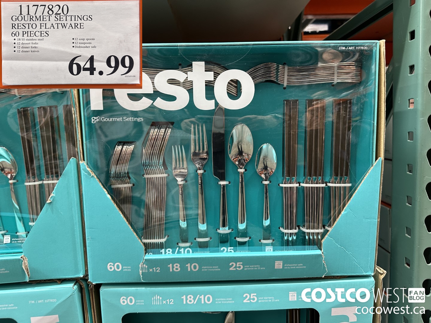 1177820 GOURMET SETTINGS RESTO FLATWARE 60 PIECES $64.99