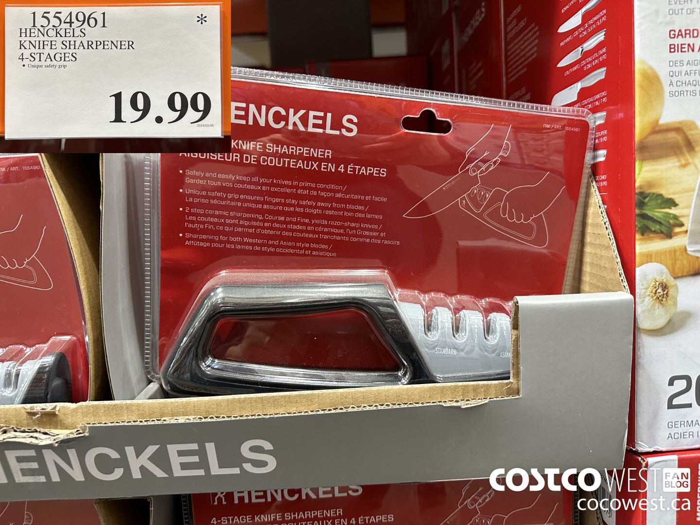 1554961 HENCKELS KNIFE SHARPENER 3-STAGES $19.99