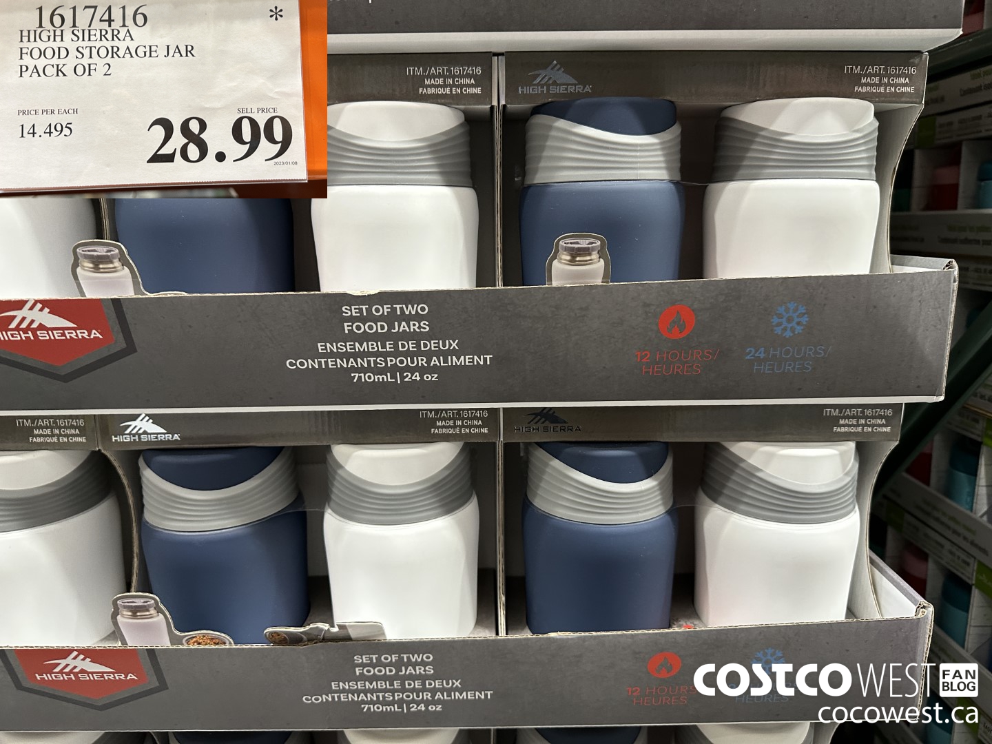 1617416 HIGH SIERRA FOOD STORAGE JAR PACK OF 2 $28.99