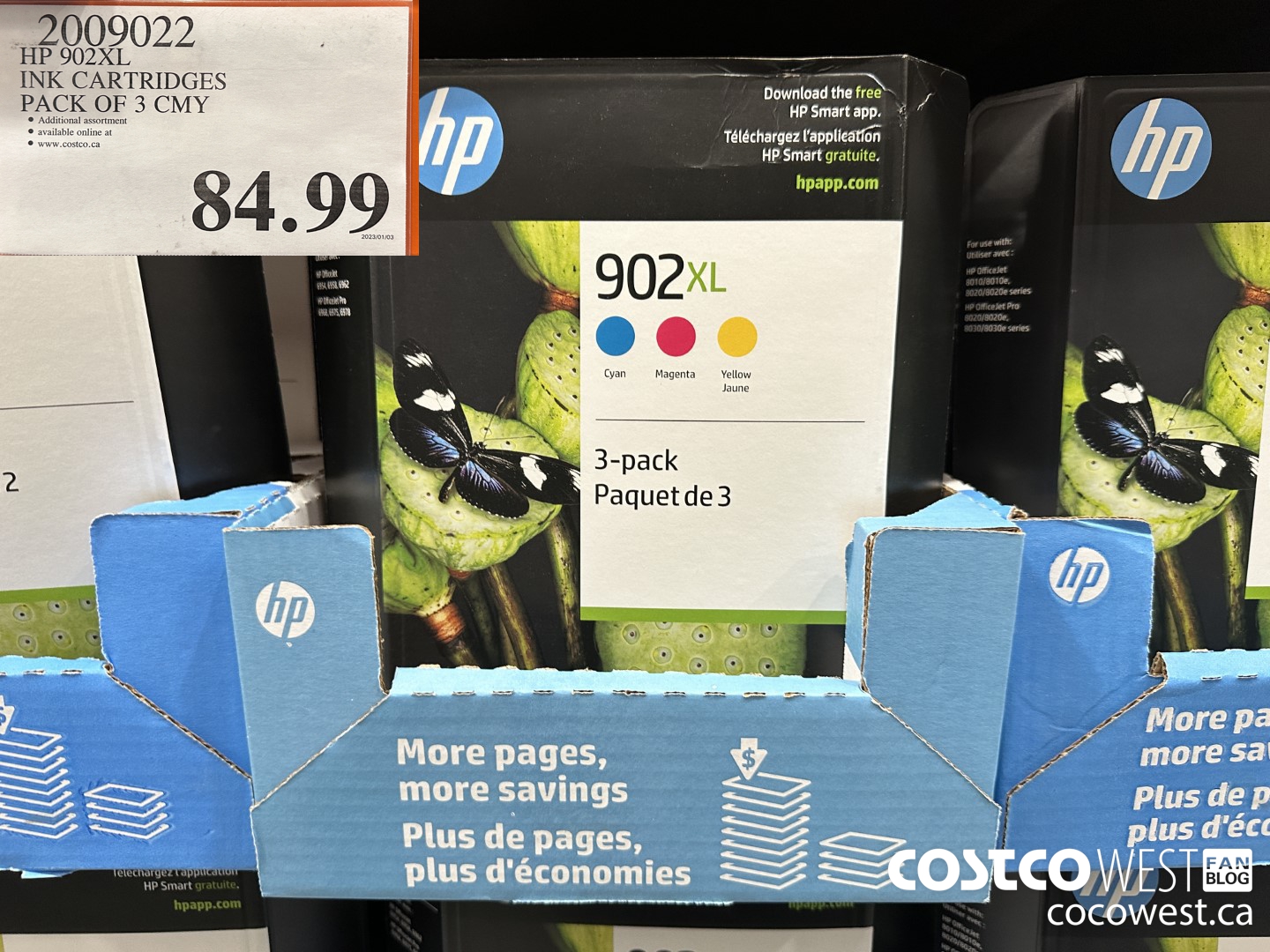 2009022 HP 902XL INK CARTRIDES BACK OF 3 CMY $84.99
