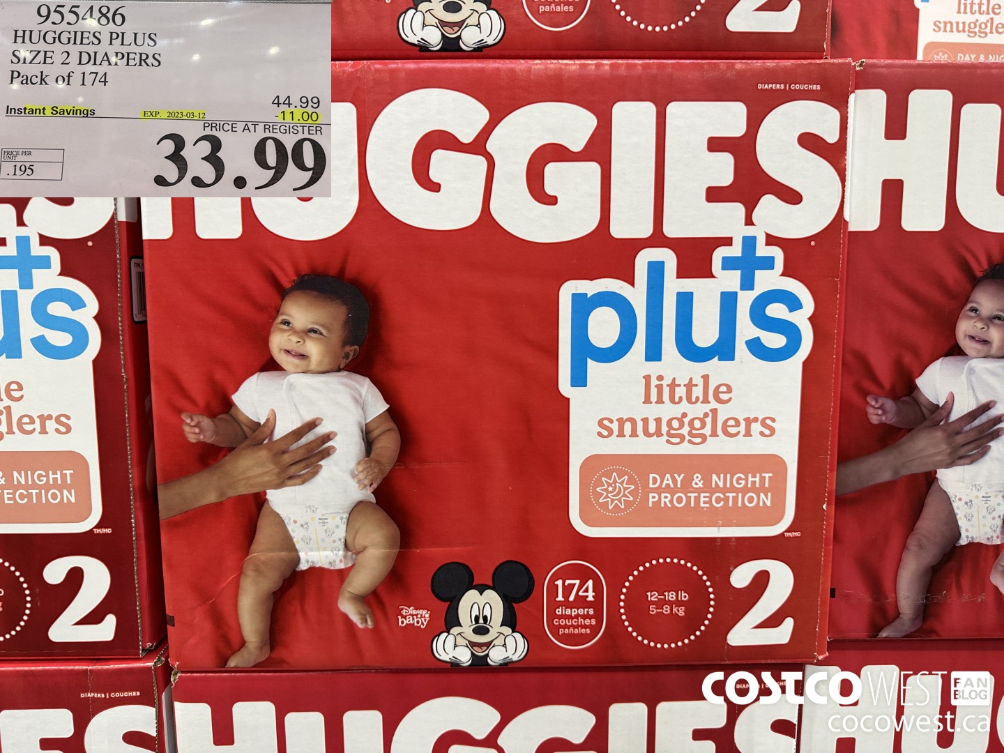955486 HUGGIES LITTLE SNUGGLE SIZE 2 DIAPERS PACK OF 174 ($11.00 INSTANT SAVINGS EXPIRES ON 2023-03-12) $33.99