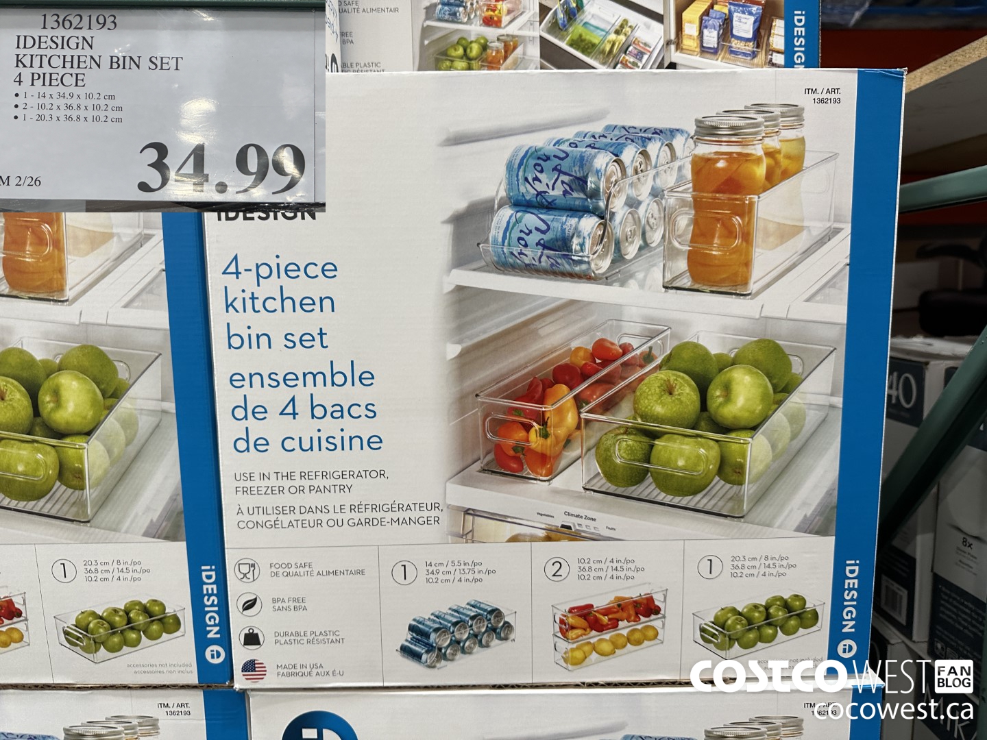 1362193 IDESIGN KITCHEN BIN SET 4 PIECE $34.99