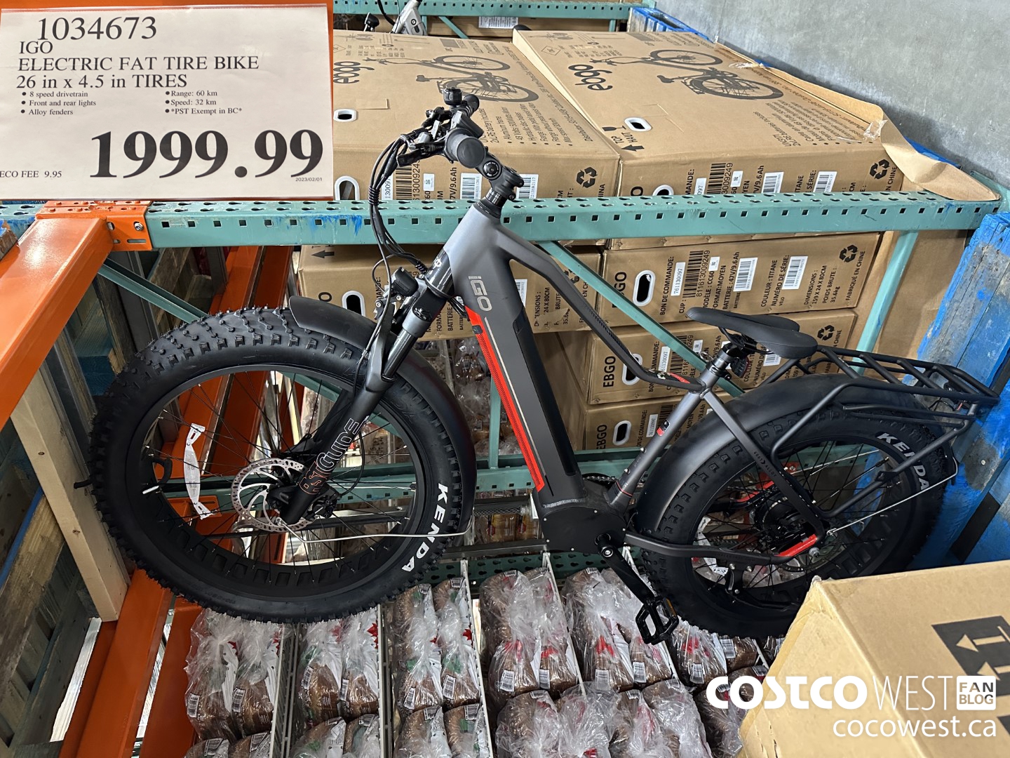 1034673 IGO ELECTRIC FAT TIRE BIKE 26 in x 4. 5 in TIRES  $1999.99
