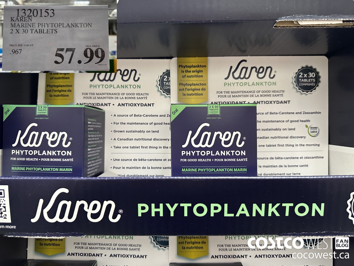 1320153 KAREN GADITAE PHYTOPLANKTON 2x30 tablets  $57.99