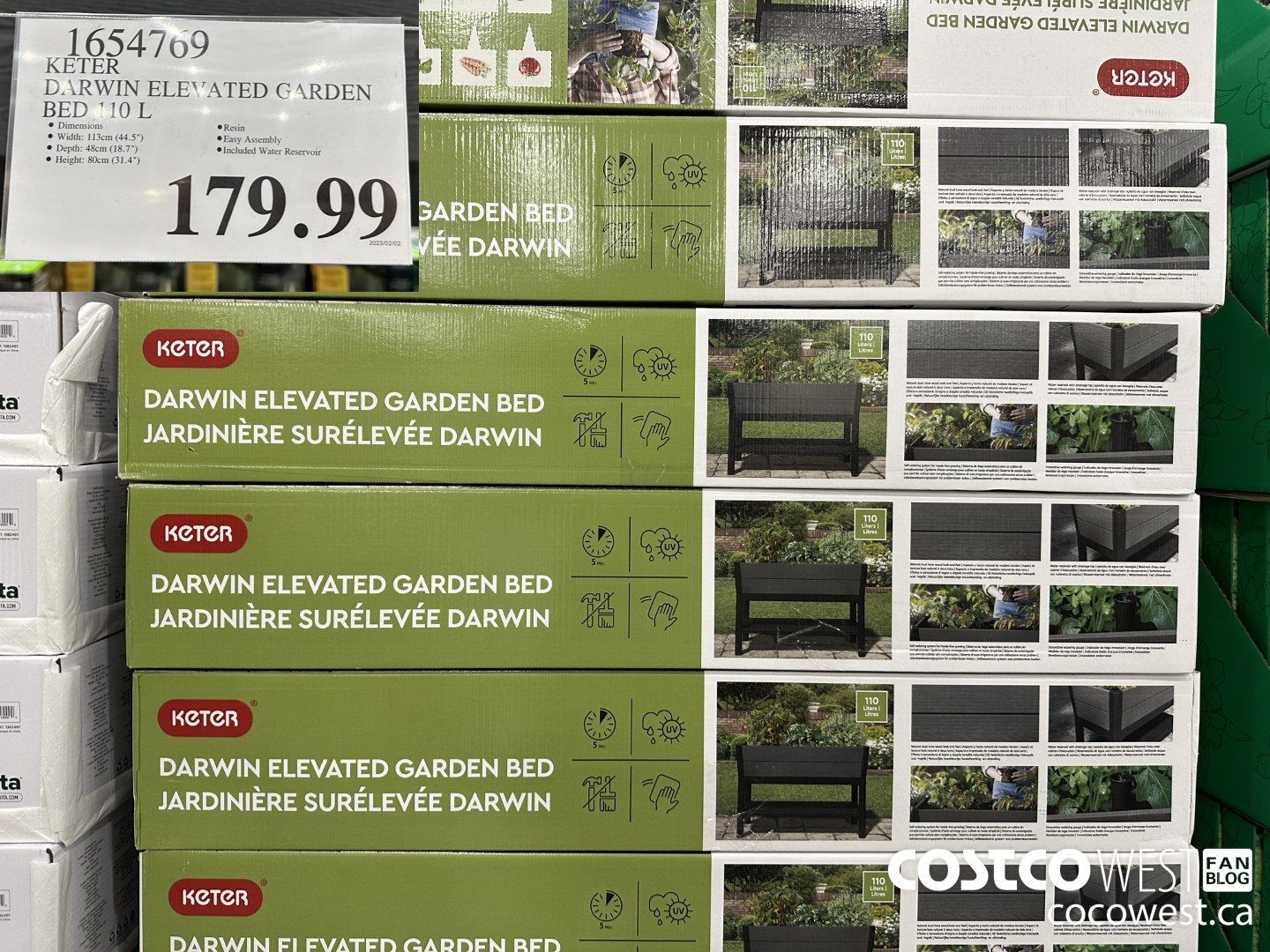 1654769 KETER DARWIN ELEVATED GARDEN BED 110 L $179.99