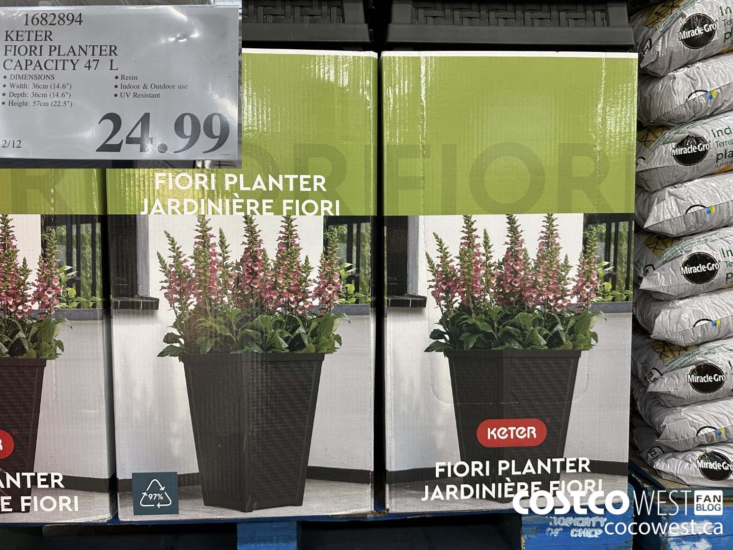 1682894 KETER FIORI PLANTER CAPACITY 47 L $24.99