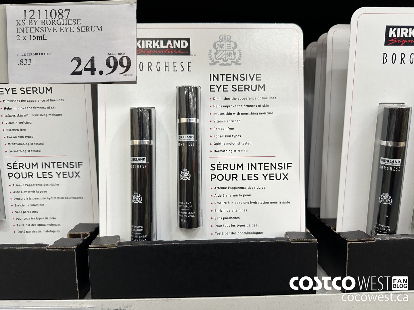 1211087 KS BY BORGHESE INTENSIVE EYE SERUM 2 x 15mL $24.99