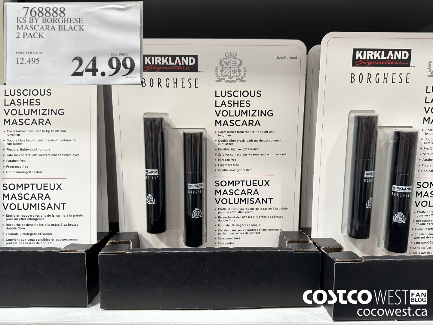 768888 KS BY BORGHESE MASCARA BLACK 2 PACK $24.99