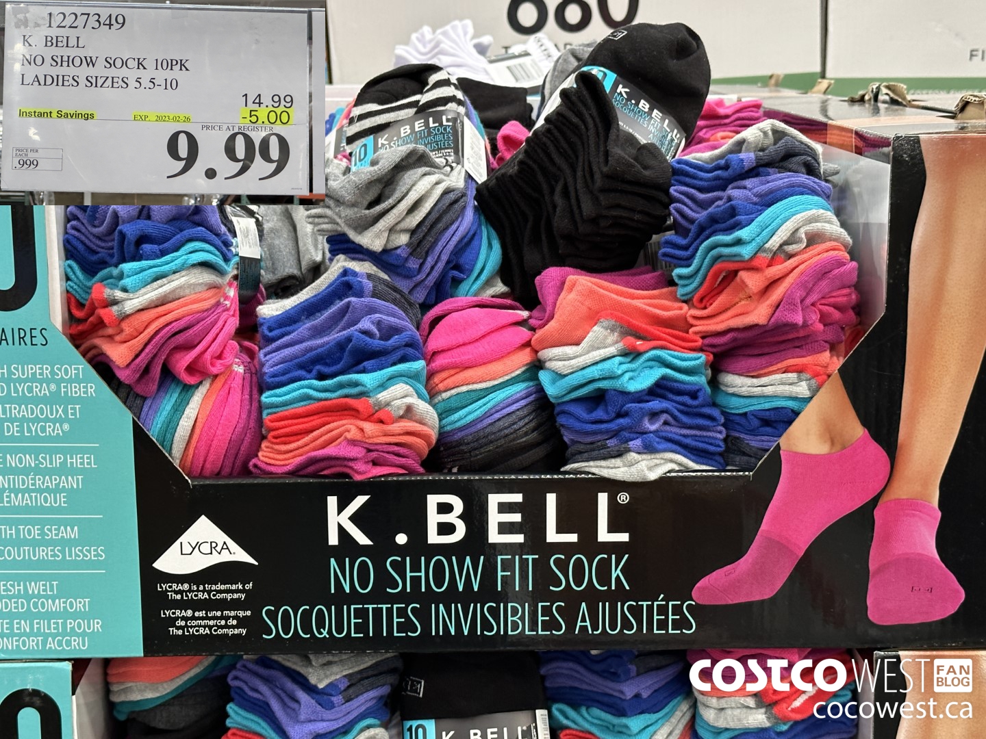 1227349 K. BELL NO SHOW SOCK 10PK LADIES SIZES 5.5-10 ($5.00 INSTANT SAVINGS EXPIRES ON 2023-02-26) $9.99