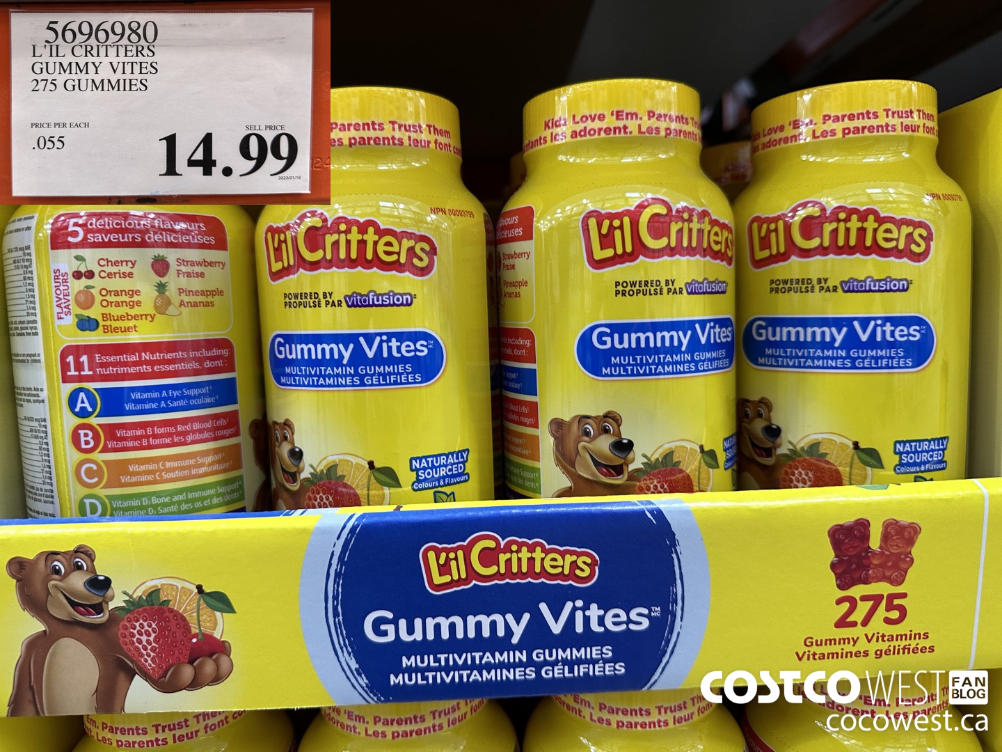 5696980 L'IL CRITTERS GUMMY VITES 275 GUMMIES $14.99