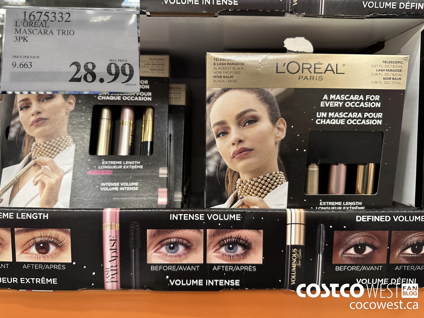 1675332 L'OREAL MASCARA TRIO 3PK $28.99