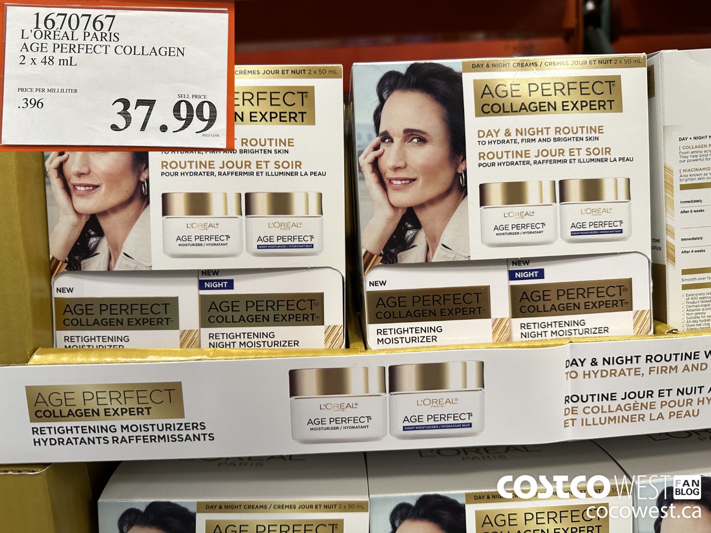 1670767 L'OREAL PARIS AGE PERFECT COLLAGEN 2 X 48 ML $37.99