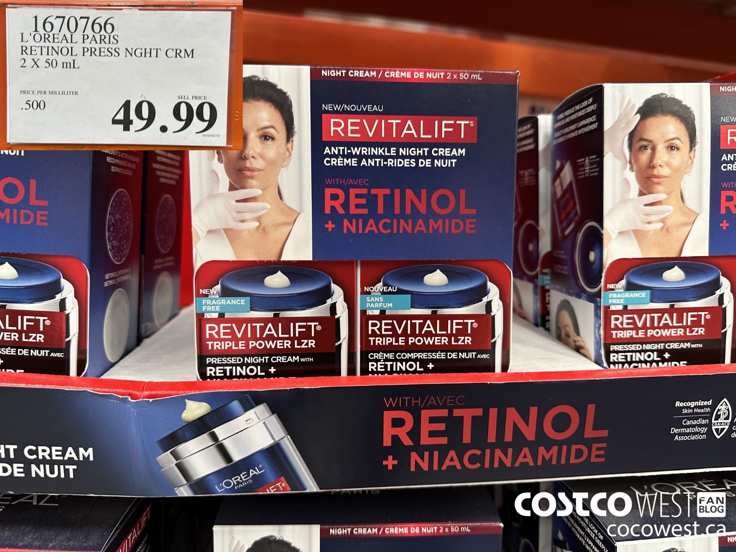 1670766 L'OREAL PARIS RETINOL PRESS NGHT CRM 2 X 50 ML $49.99