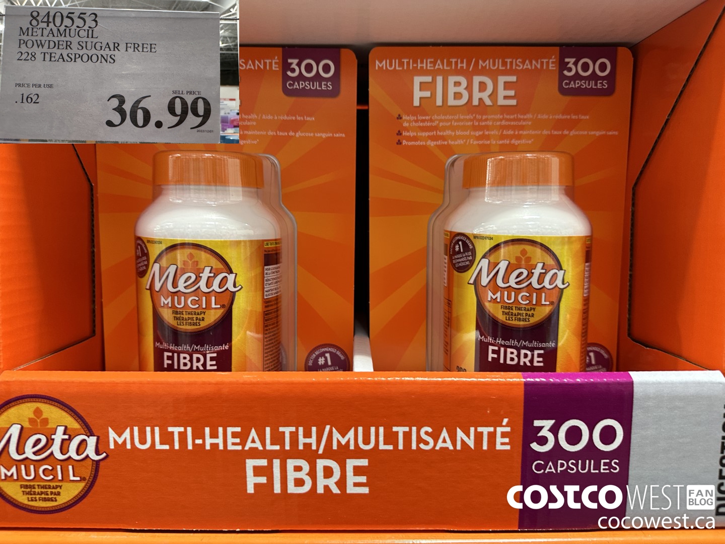 840553 METAMUCIL POWDER SUGAR FREE 228 TEASPOONS $36.99