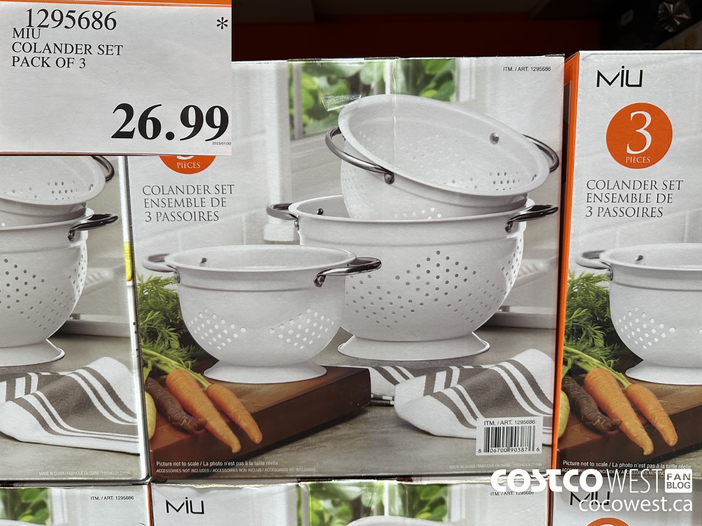 1295686 MIU COLANDER SET PACK OF 3 $26.99