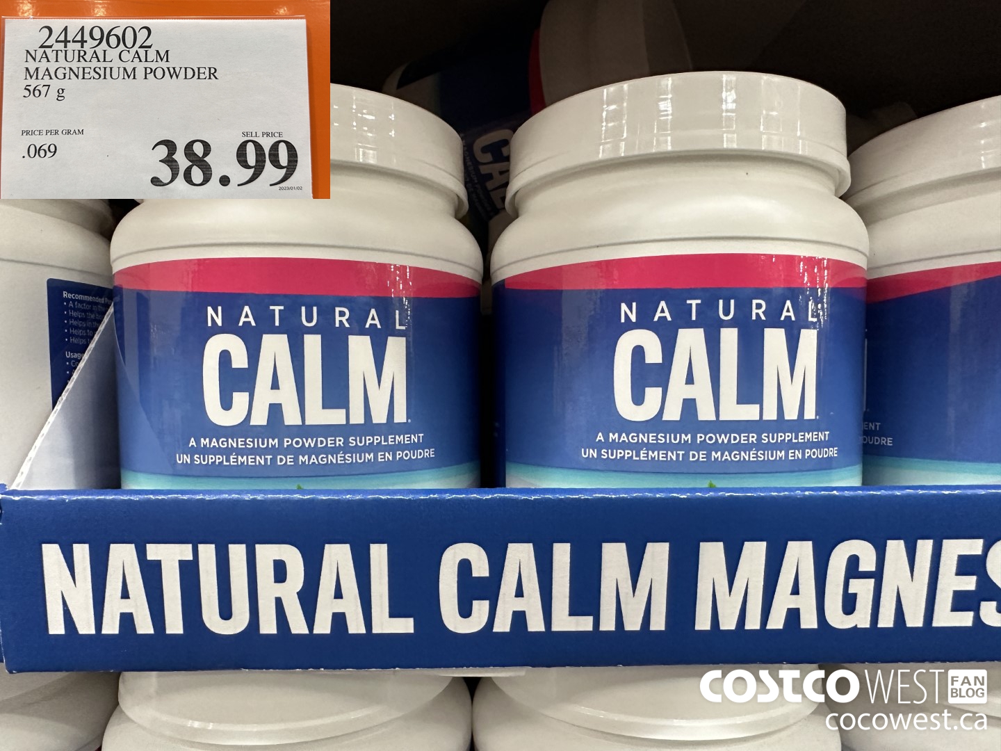 2449602 NATURAL CALM MAGNESIUM POWDER 567 g $38.99