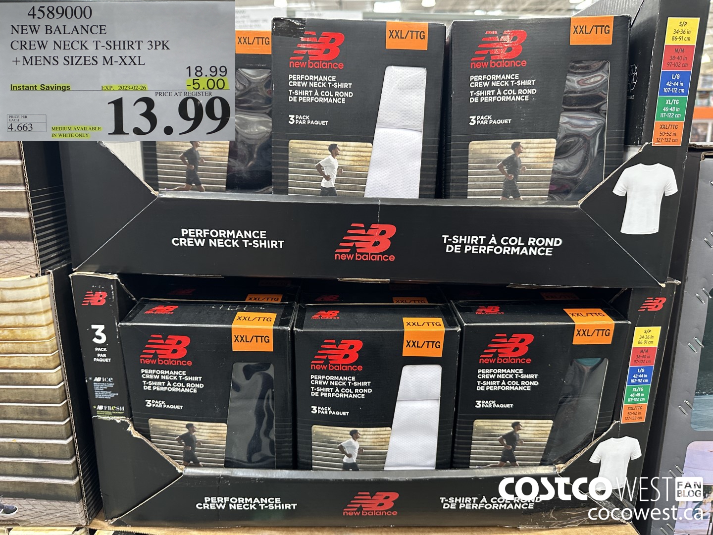 4589000 NEW BALANCE CREW NECK T-SHIRT 3PK MENS SIZES S-XXL ($5.00 INSTANT SAVINGS EXPIRES ON 2023-02-26) $13.99