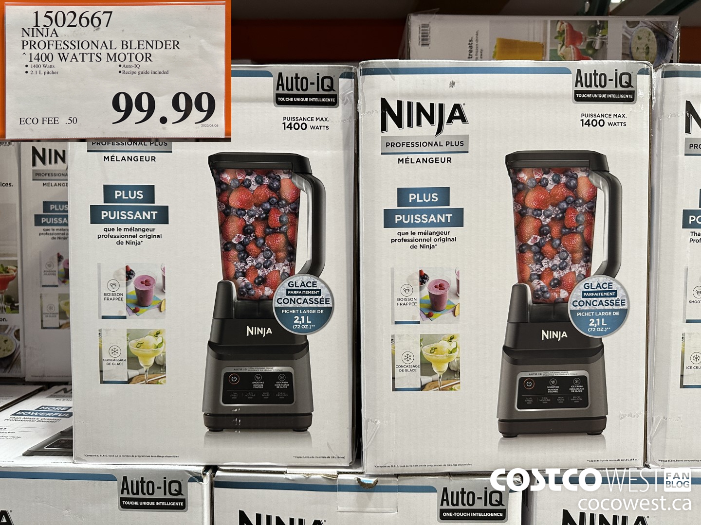 1502667 NINJA PROFESSIONAL BLENDER 1400 WATTS MOTOR $99.99