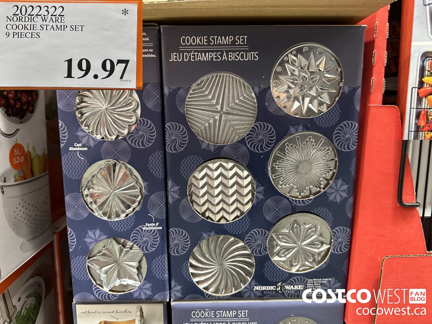 2022322 NORDIC WARE COOKIE STAMP SET 9 PIECES $19.97