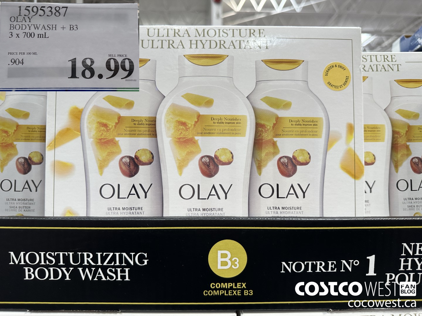 1595387 OLAY BODYWASH + B3 3 X 700 ML $18.99