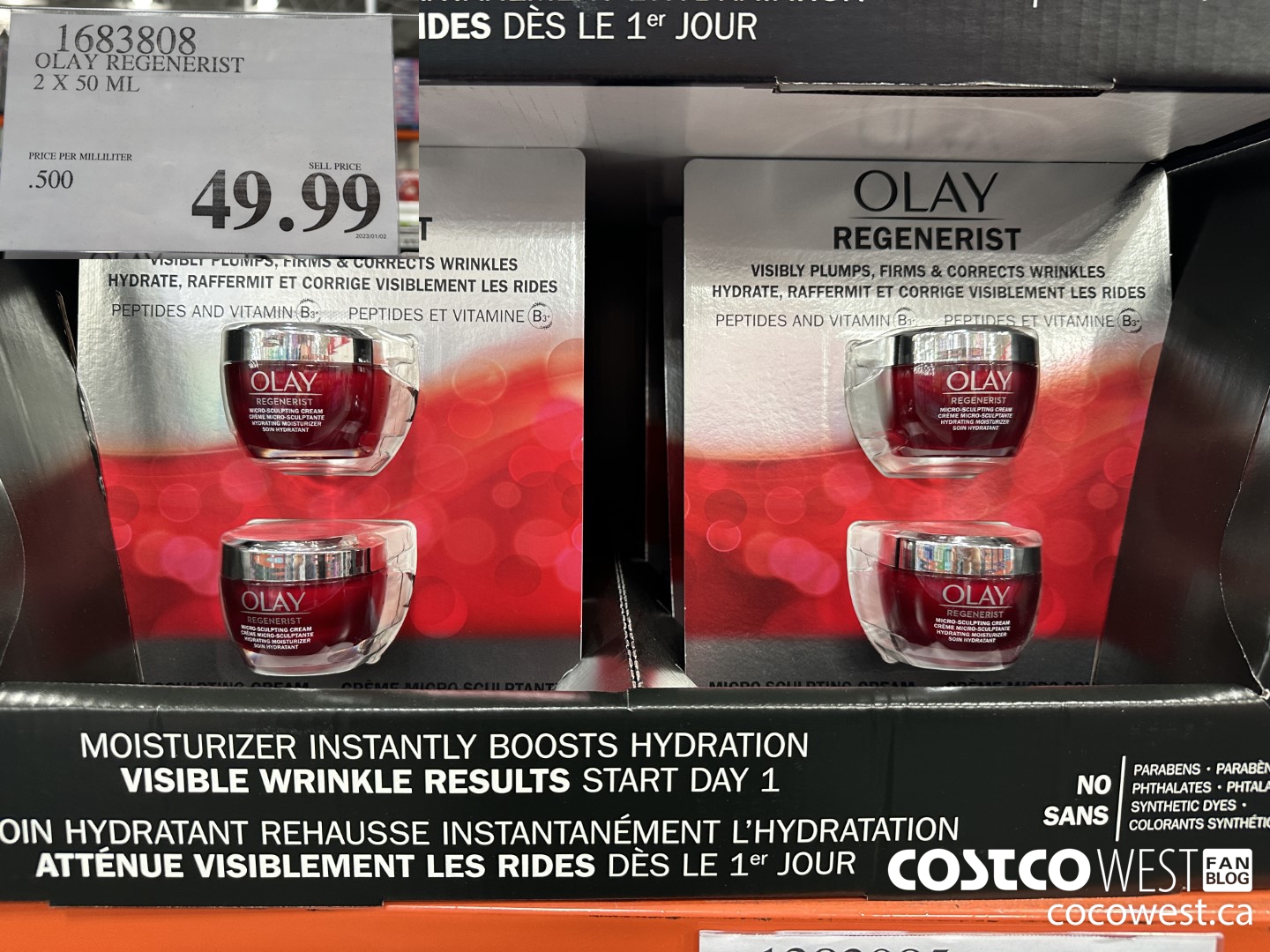 1683808 OLAY REGENERIST 2 X 50 ML $49.99