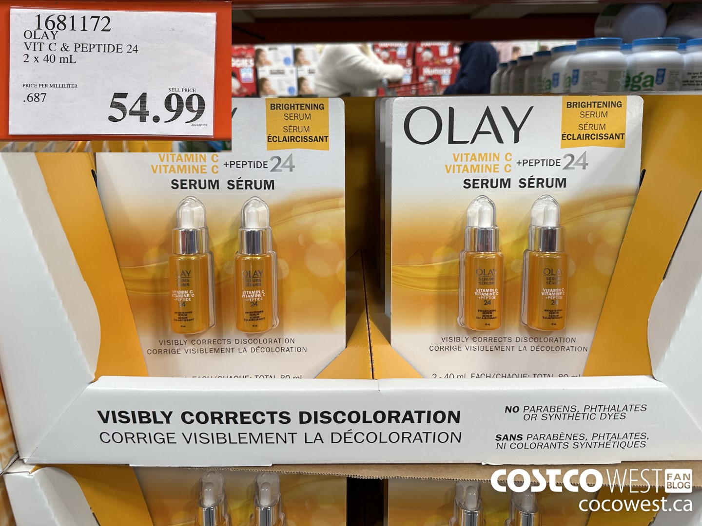 1681172 OLAY VIT C & PEPTIDE 24 2 X 40 ML $54.99