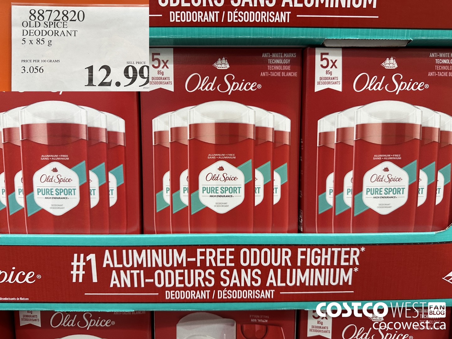 8872820 OLD SPICE DEODORANT 5 x 85 g $12.99