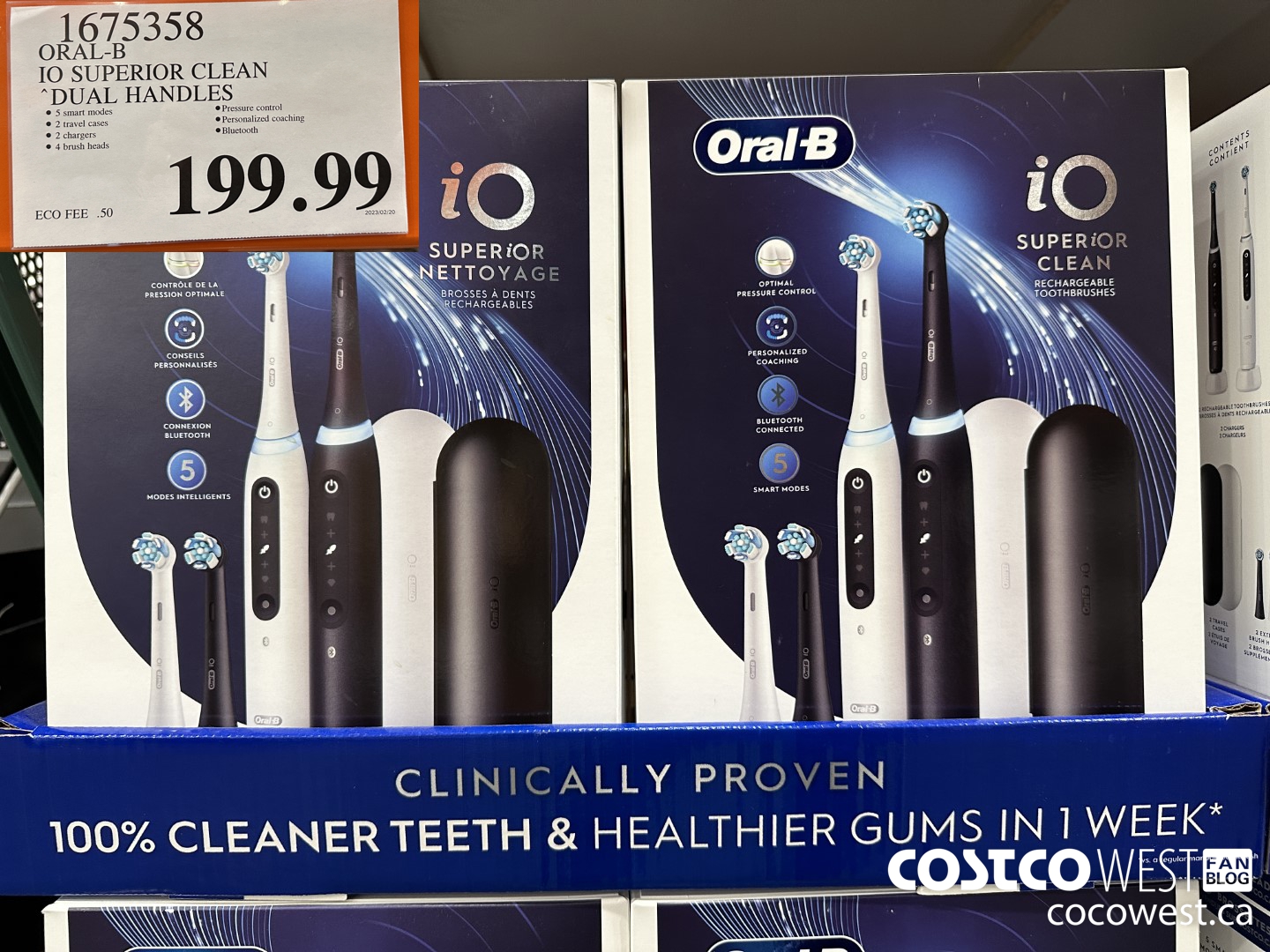 1675358 ORAL-B IO SUPERIOR CLEAN DUAL HANDLES $199.99