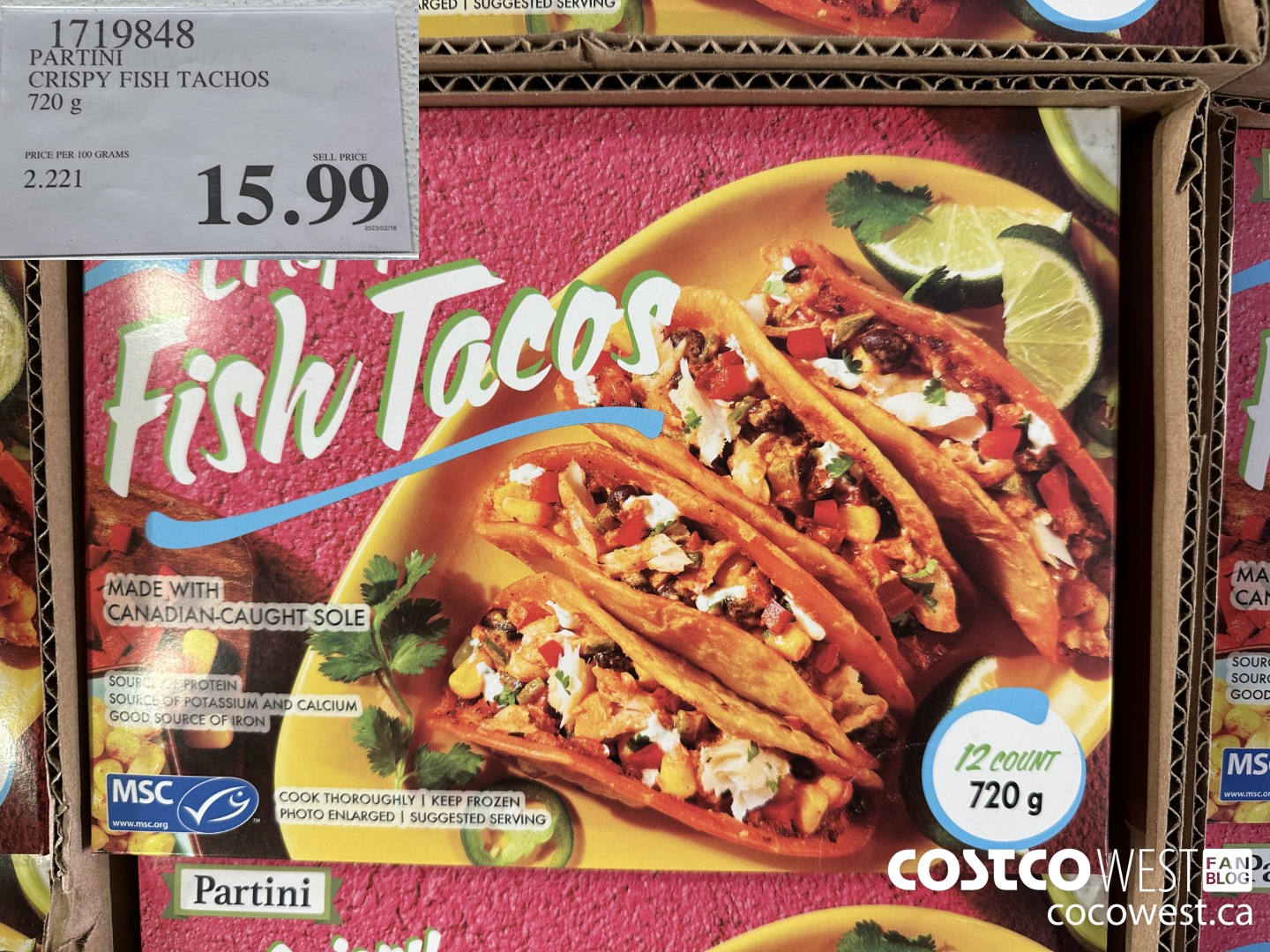 1719848 PARTINI CRISPY FISH TACHOS 720G $15.99