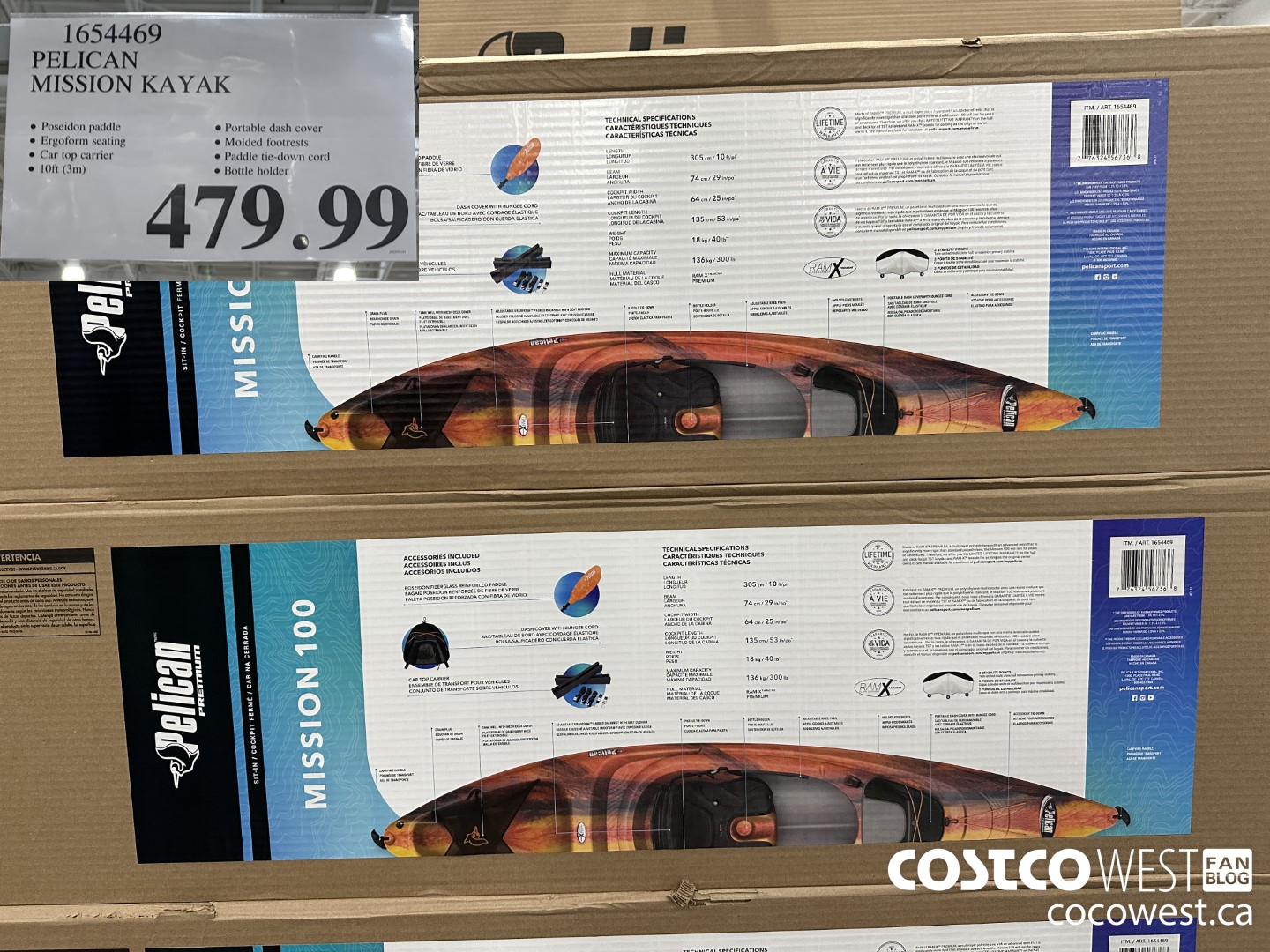 1654469 PELICAN MISSION KAYAK $479.99