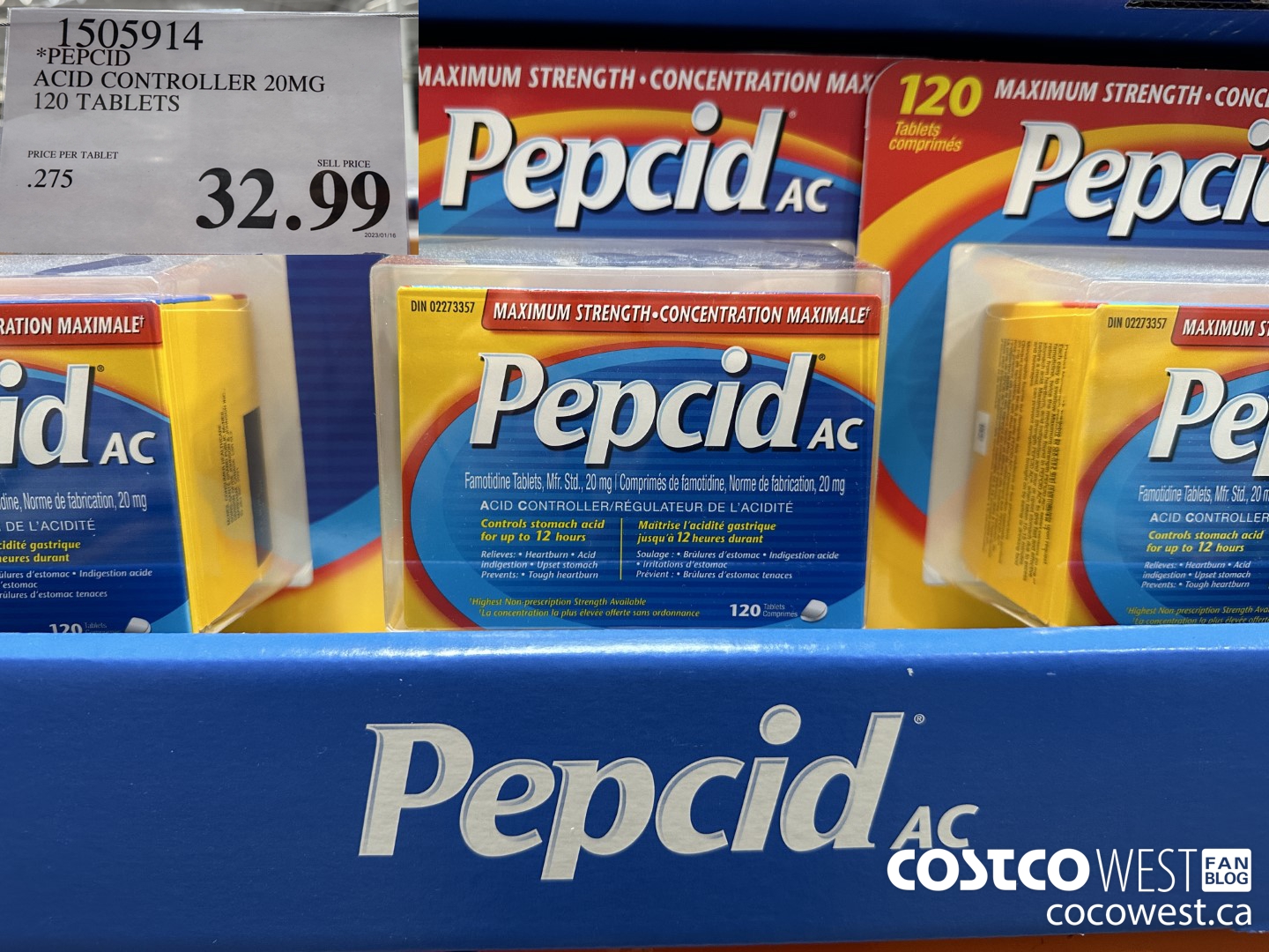 1505914 PEPCID ACID CONTROLLER 20MG 120 TABLETS $32.99