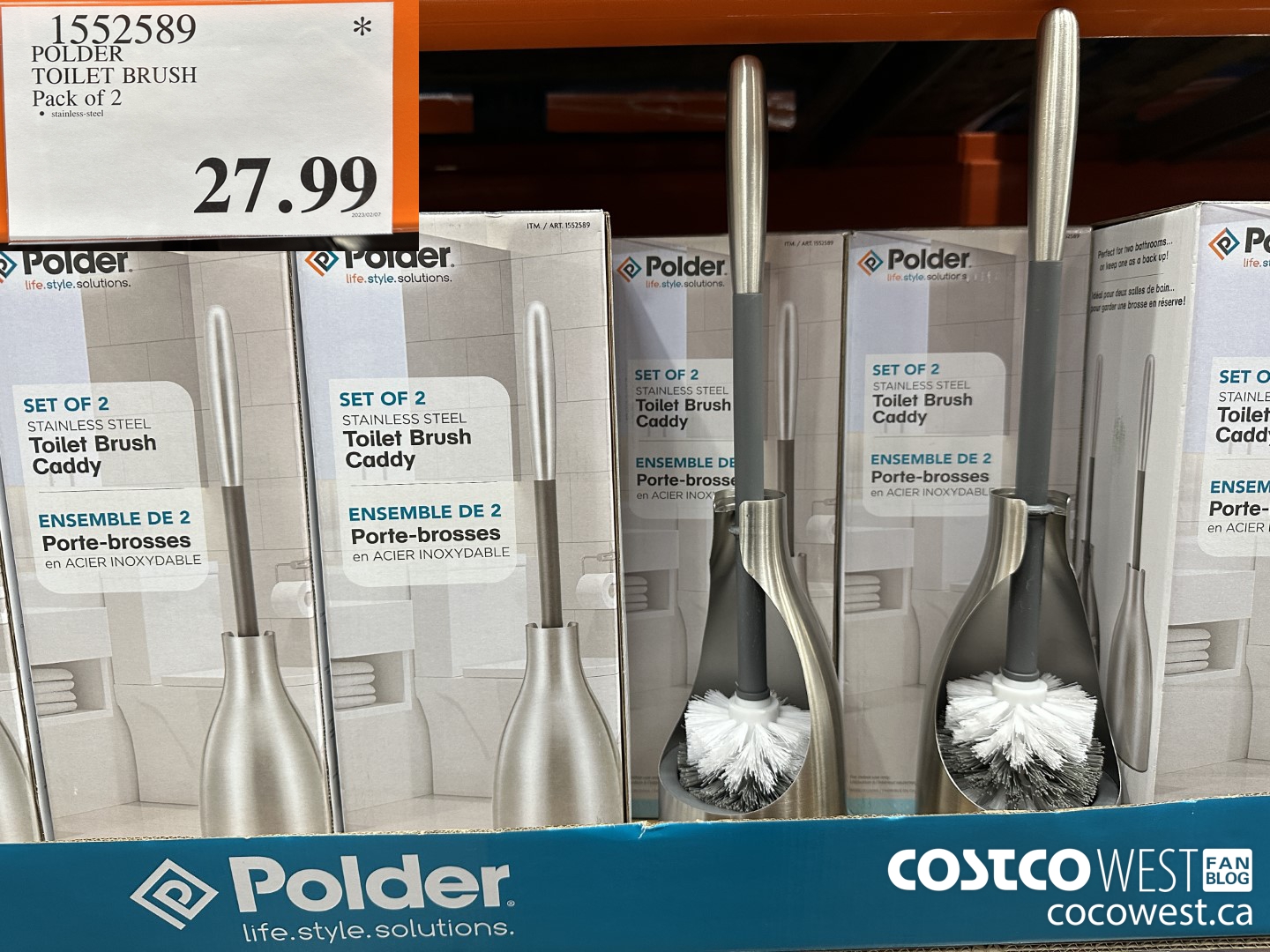 1552589 POLDER TOILET BRUSH PACK OF 2 $27.99