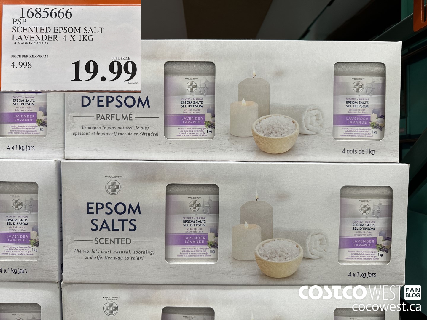 1685666 PSP SCENTED EPSON SALT LAVENDER 4 X 1KG $19.99