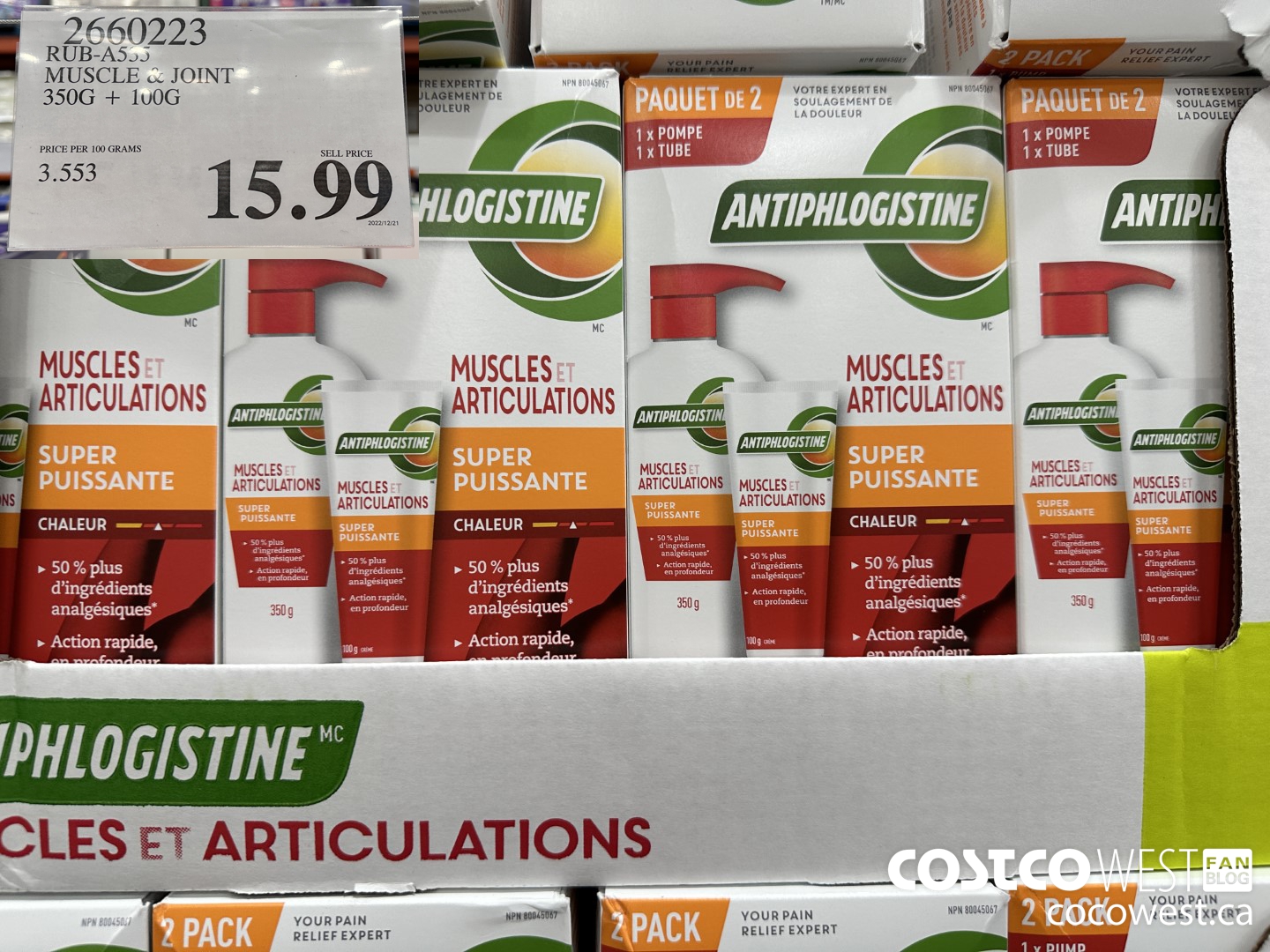 2660223 RUB-A535 MUSCLE & JOINT 350G + 100G $15.99