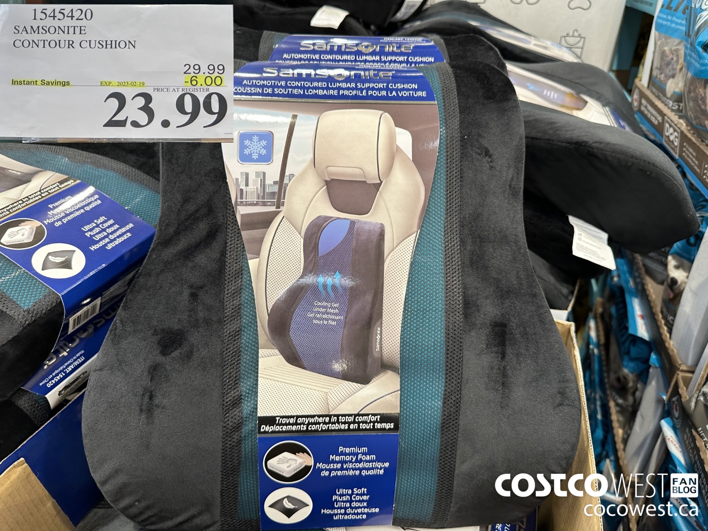 Costco samsonite lumbar outlet cushion