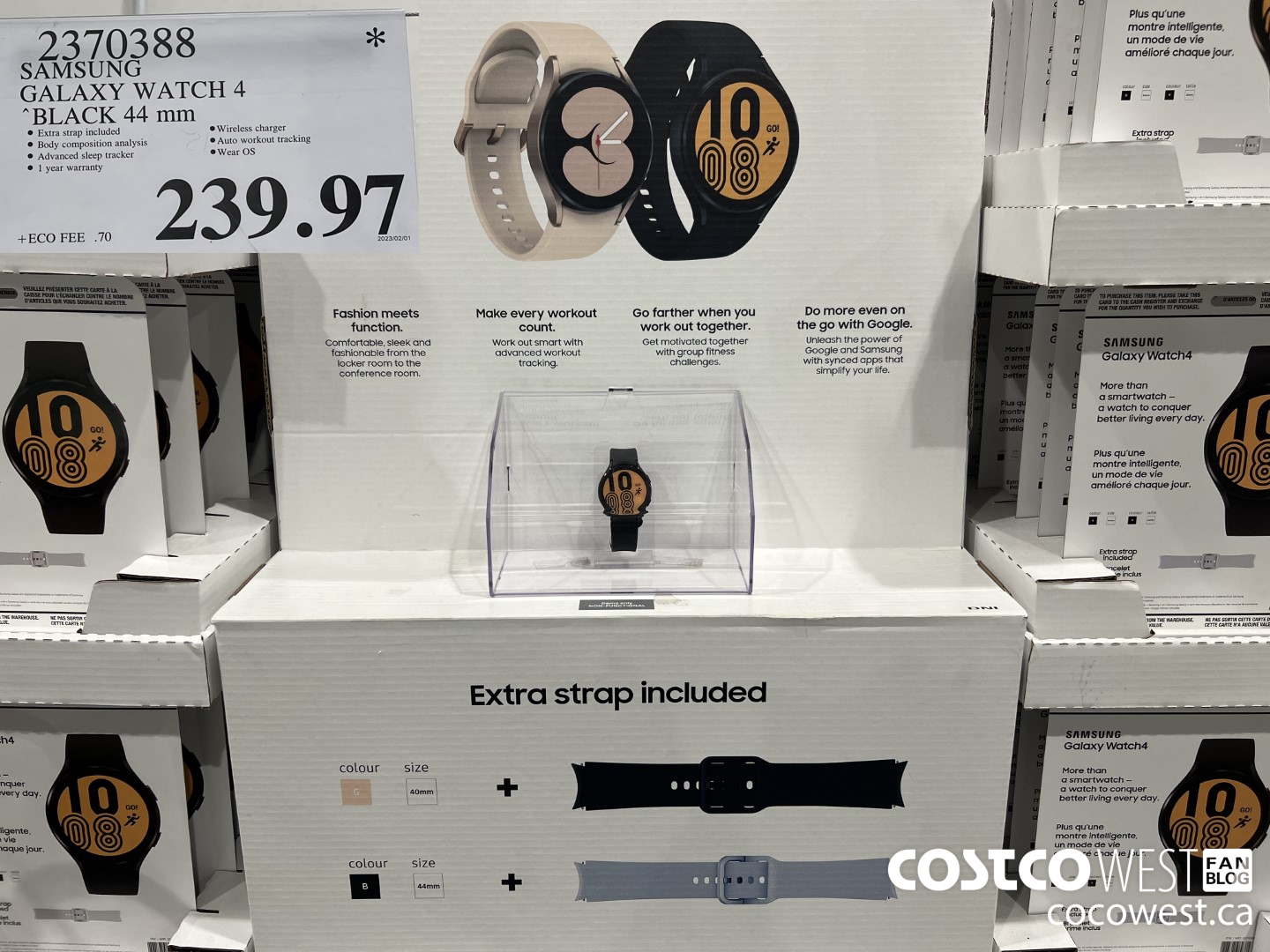 2370388 SAMSUNG GALAXY WATCH 4 BLACK 44 MM $239.97