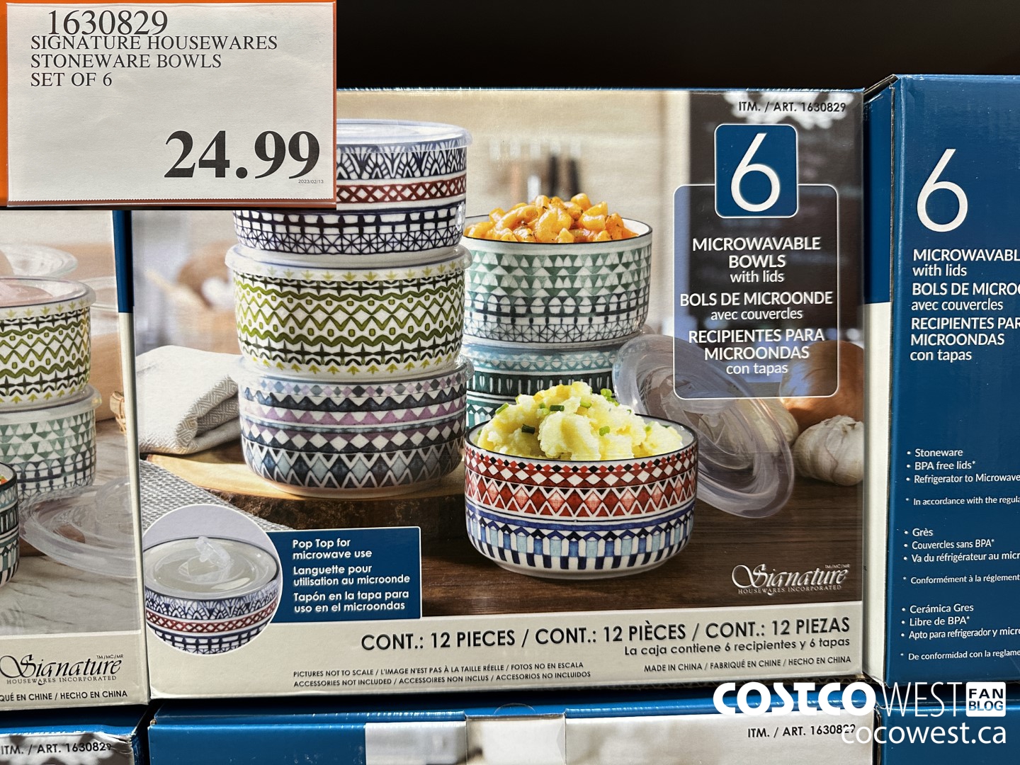 1630829 SIGNATURE HOUSEWARES STONEWARE BOWLS SET OF 6 $24.99
